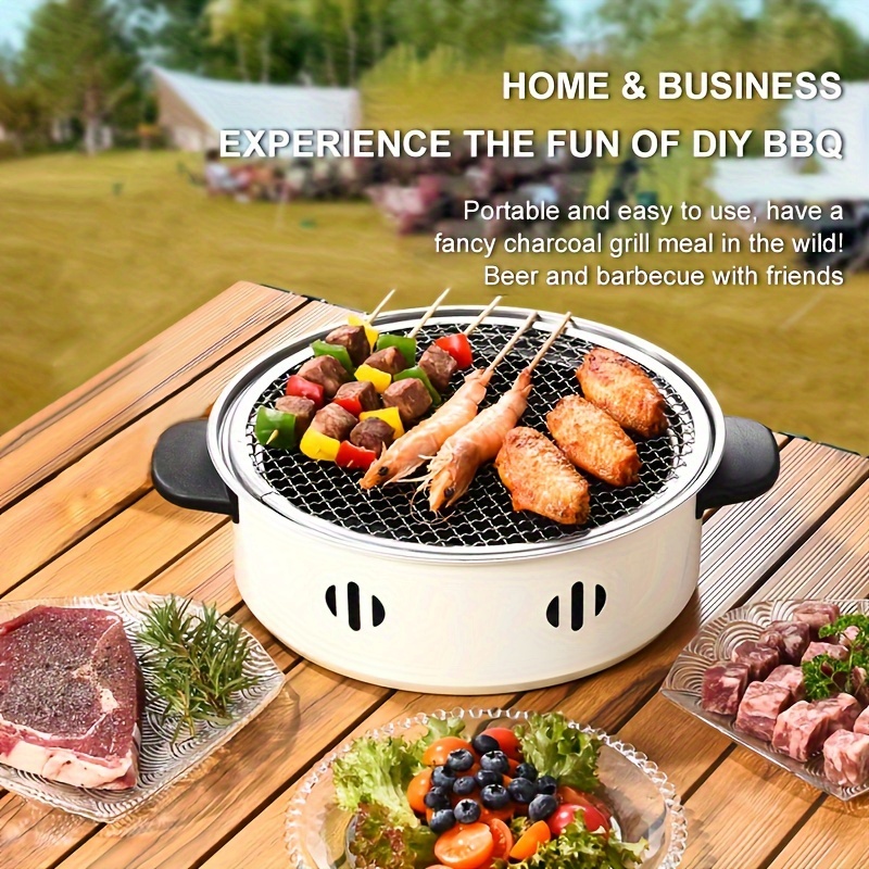 Korean Bbq Grill - 1pcs Portable Barbecue Stove Versatile Tabletop