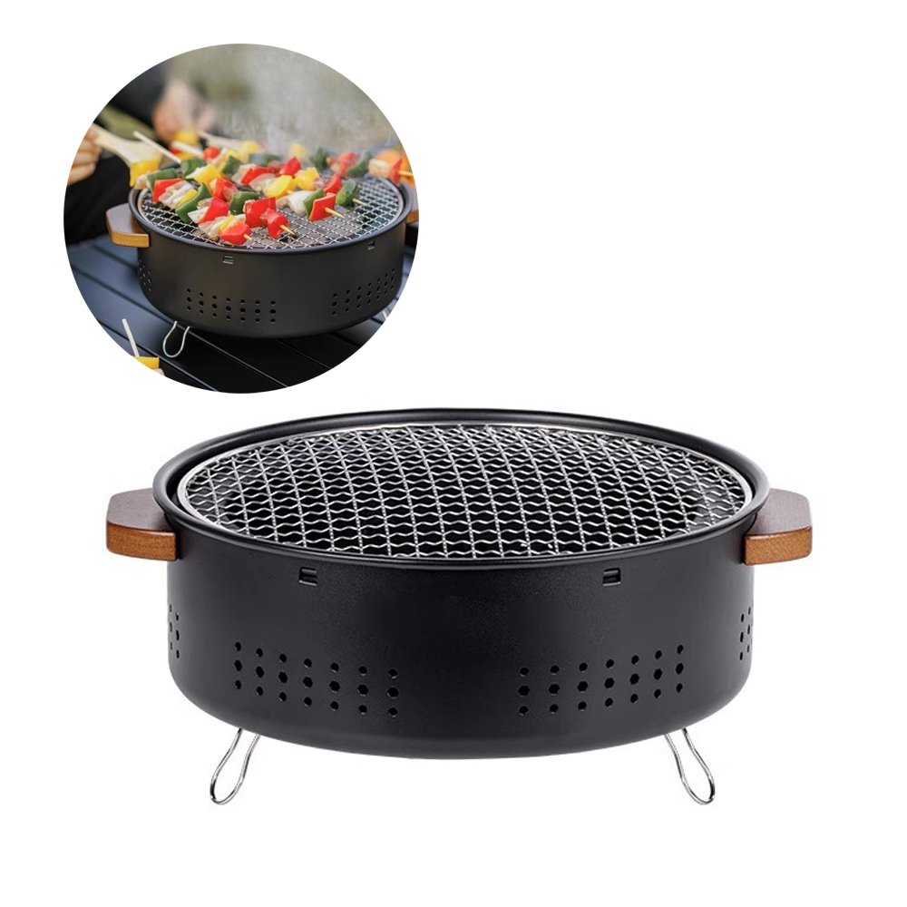 Korean Bbq Grill - Camping Gear Outdoor Barbecue Griddle Round