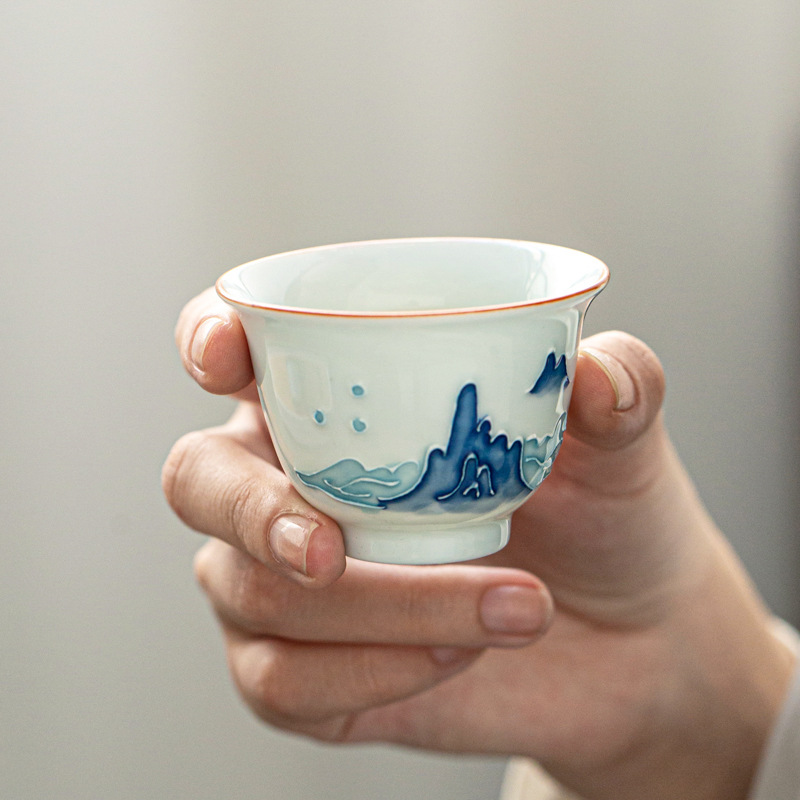 Hand-painted Kung Fu Tea Cup,  - Celadon Ceramic Cup 리뷰 및 가격