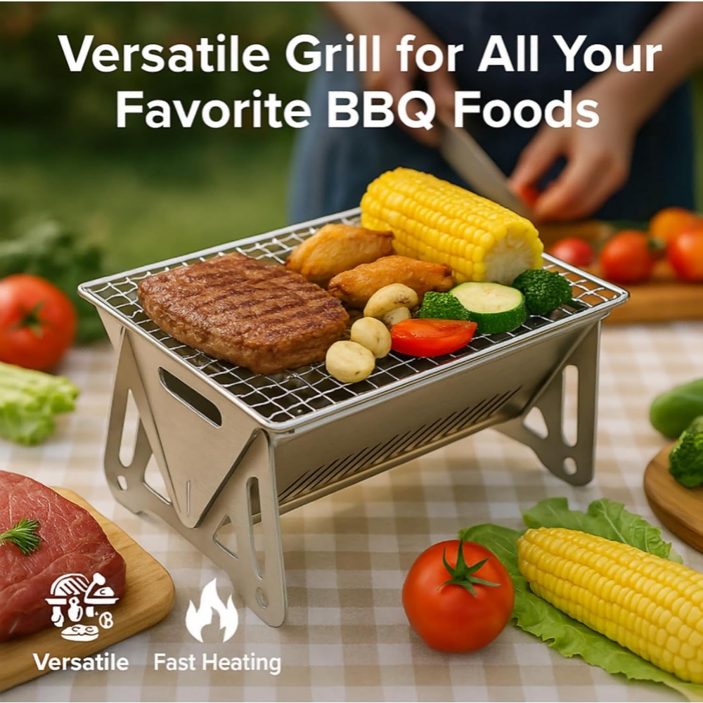 Portable Charcoal BBQ Grill Fo - Korean Bbq Grill 리뷰 및 가격