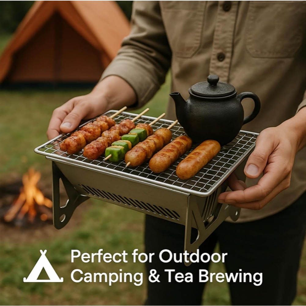 Portable Charcoal BBQ Grill Fo - Korean Bbq Grill 리뷰 및 가격